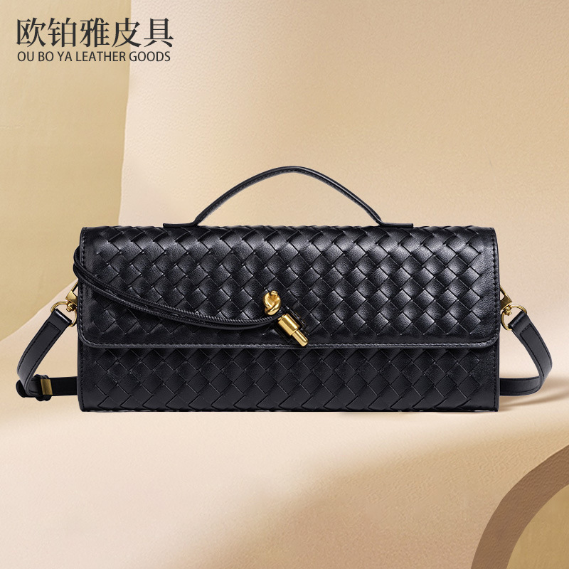 Cross-Border Hot-Selling European and American Retro Baguette Clutch Bag, Elegant and High-End Dinner Shoulder Bag, Waterproof and Wear-Resistant Bag for Women