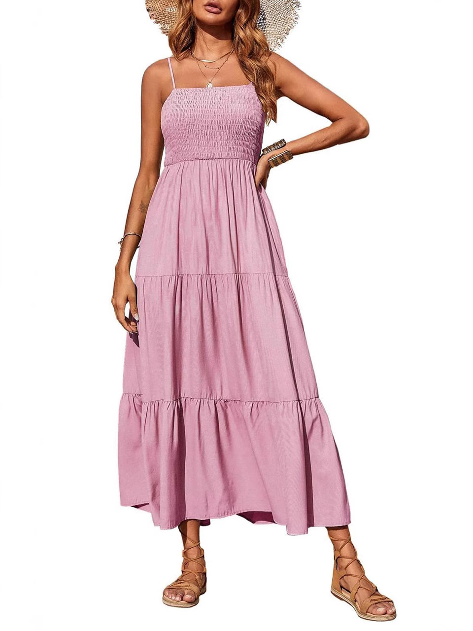 Spring 2025 New Cross-border European and American Women's Elegant Fashion Elegant Strap Backless Split dress