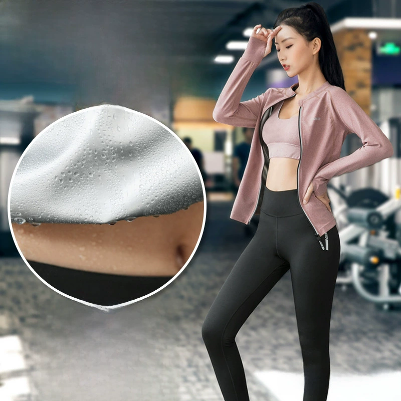 Sports set running suit, hooded or stand-collar jacket with leggings, plus sizes S–3XL