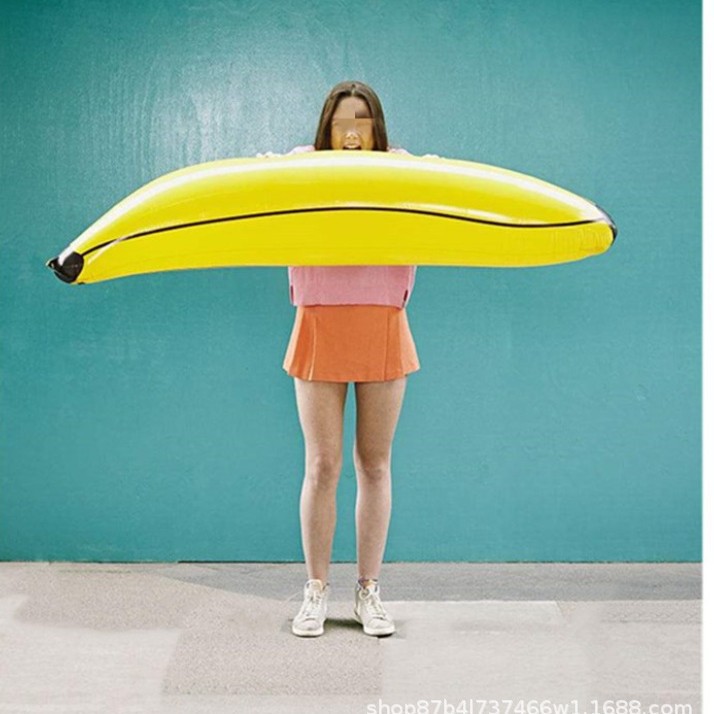 厂家定 制香蕉内胆玩具 PVC充气香蕉模型仿真充气香蕉