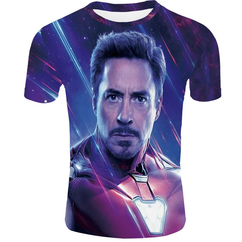 2019 Avengers 4 Iron Man Tony Stark Short-Sleeved T-Shirt Men 2019/Women