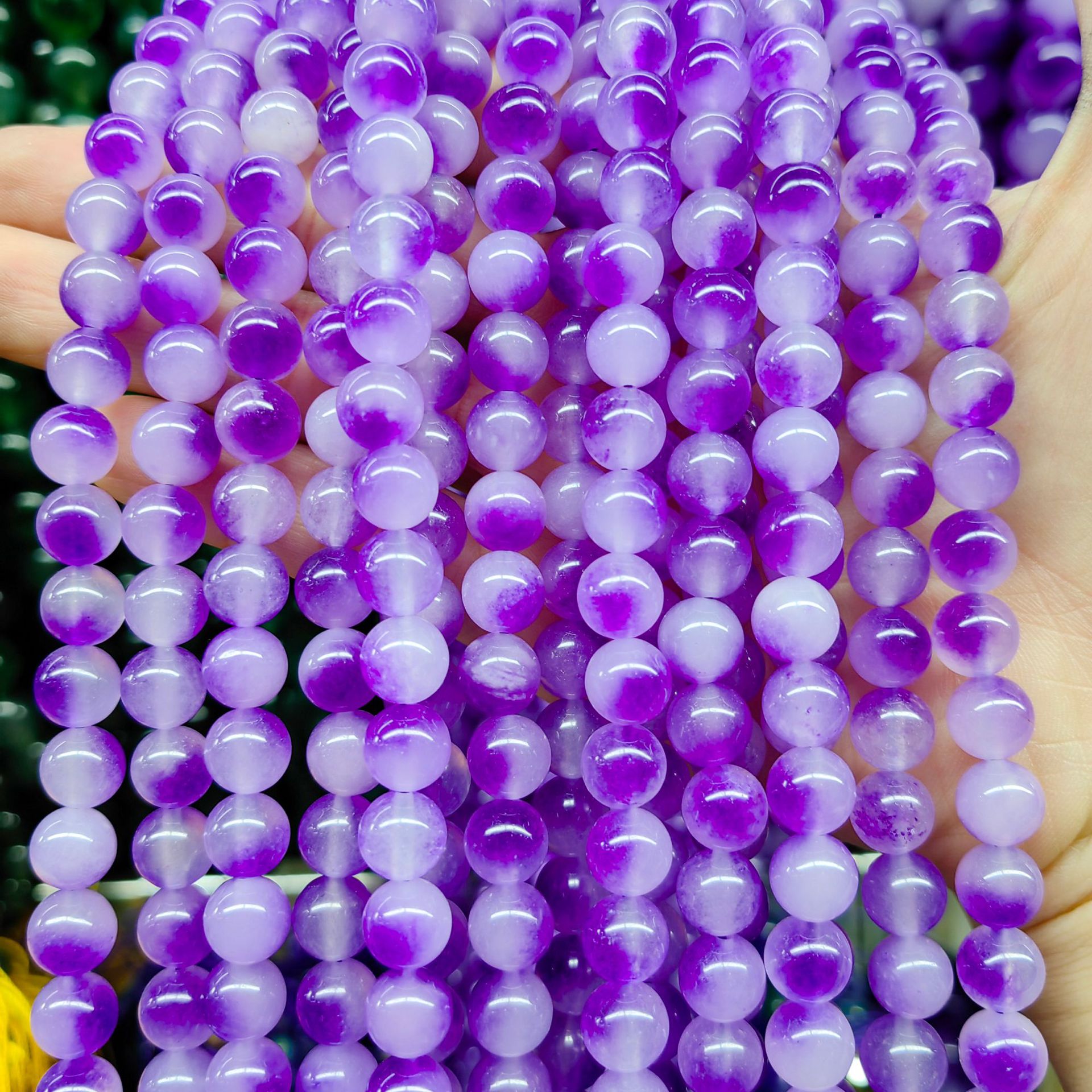 Natural de alta calidad Calcedonia color multi-color cuentas redondas cuentas sueltas productos semiacabados DIY Calcedonia natural accesorios de la joyería image 31