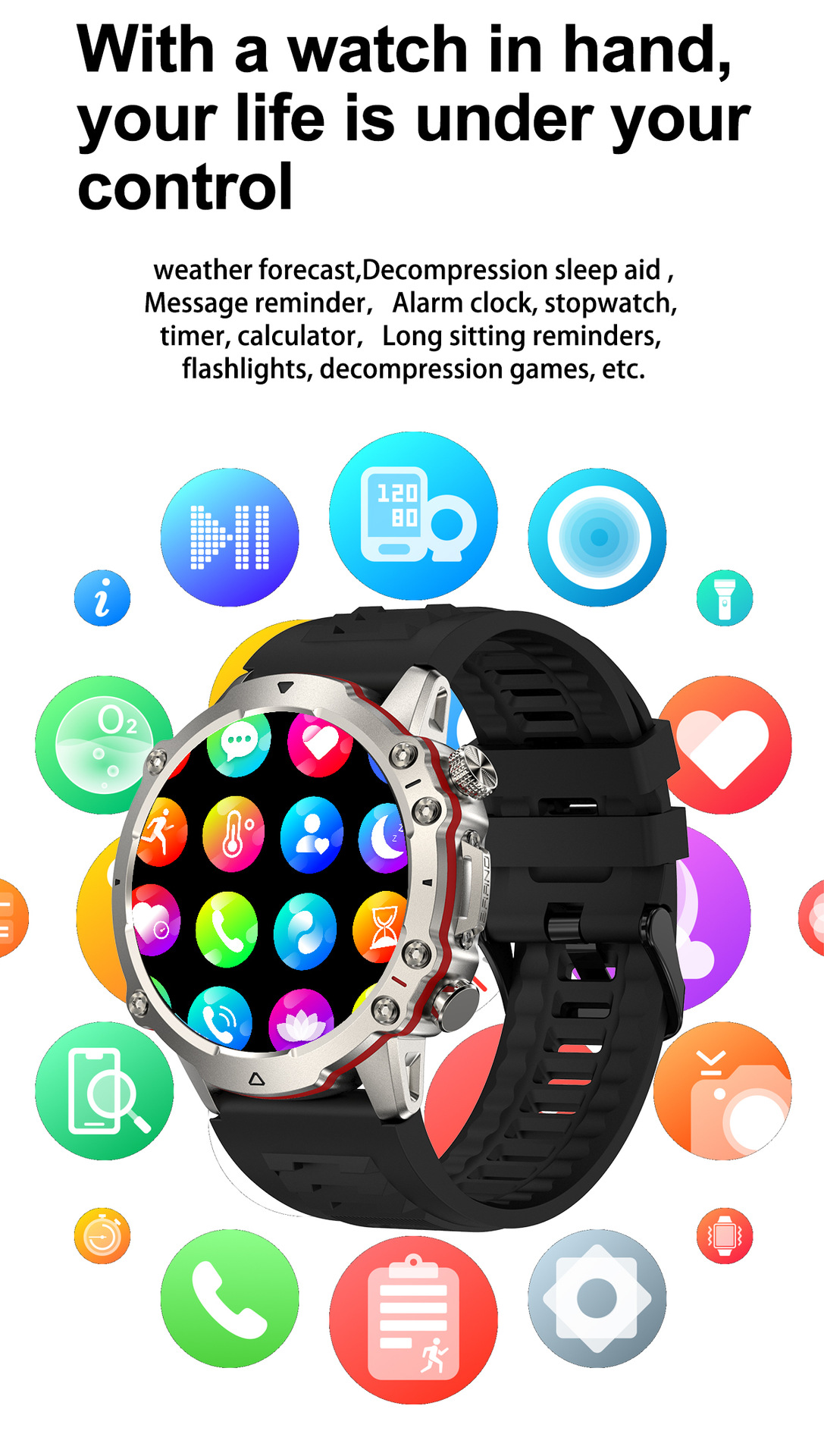 FW09E Smartwatch 1,43" AMOLED 466*466 Bluetooth Call Heart_voghion.com
