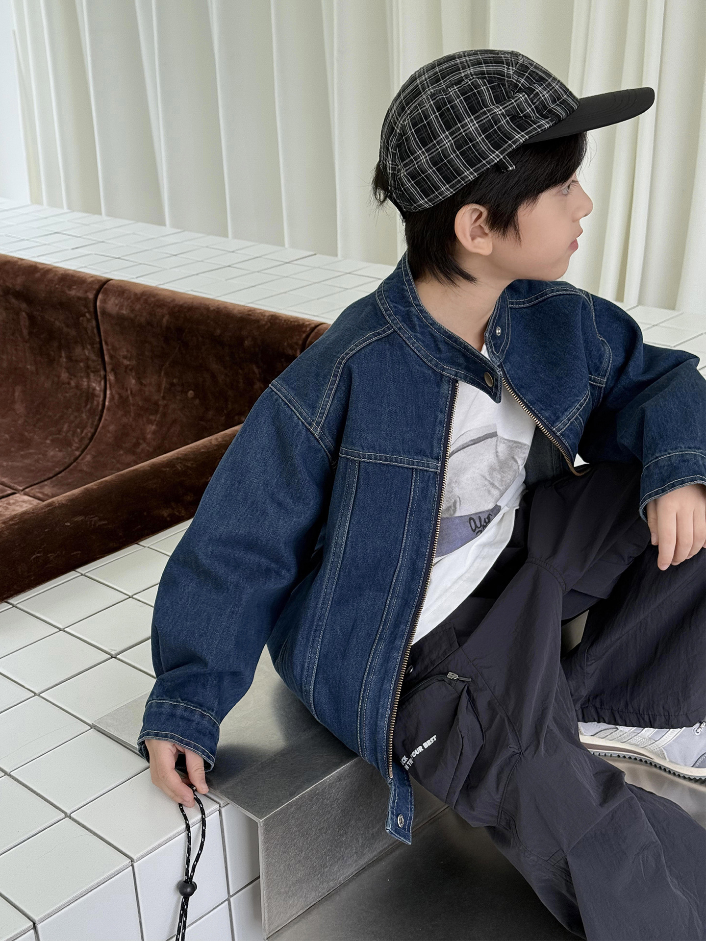 Demi-season retro long-sleeve for boys