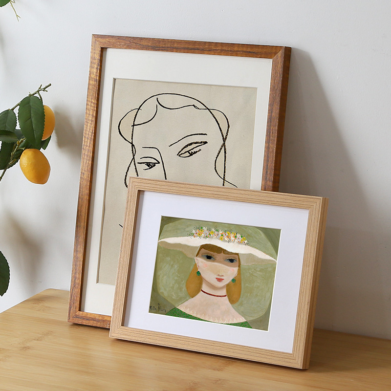 實木相框掛牆16寸海報8K開4k拼圖框架A3兒童裝裱畫框a4工廠批發