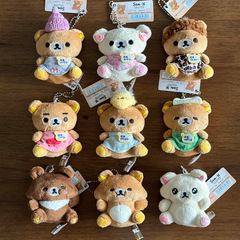 新作20周年リラックマ店長座り方梅田水玉名古屋かわいい赤ちゃんぬいぐるみストラップ
