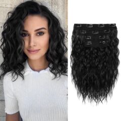 かつら4枚式の水の波紋のかつらの増発量の髪の切れの12インチカードヘアのbbクリップの髪の卸売り