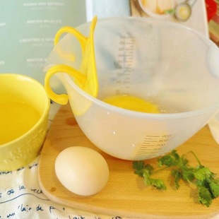 Filter Measuring Cup Baking Egg Bowl with Spout, Handle Bowl, Transparent Egg Bowl, Transparent Measuring Cup for Beating Eggs