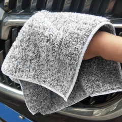 Bamboo Charcoal Fiber Kitchen Towel – Oil-Removing, Absorbent, Thickened Microfiber Cleaning Cloth in Coral Fleece for Home Use