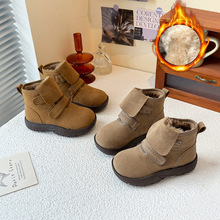 儿童雪地靴2025冬季新款女童加绒加厚大棉鞋男童保暖棉靴休闲短靴