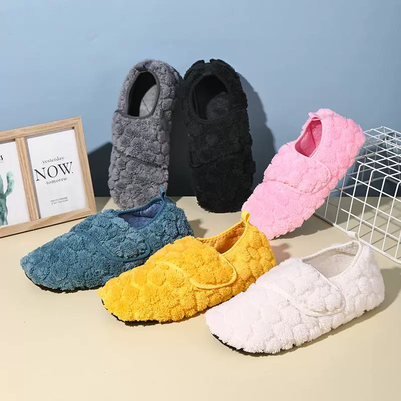 Трансграничная хлопчатобумажная обувь для мальчиков и девочек плюс бархатная плоская обувь для дома 20-47