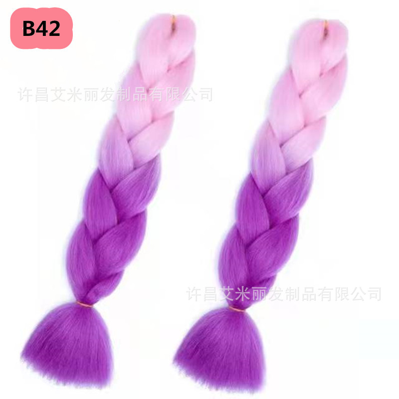 Trenzas africanas con cabello rosa渐 – materiales de alta temperatura, estilo boxeador