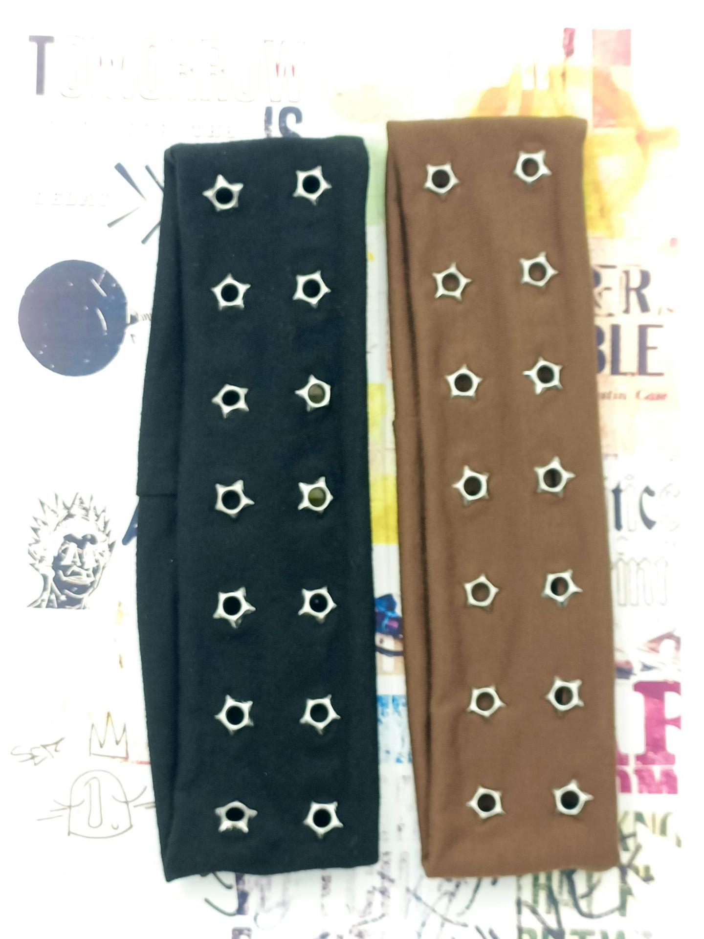 HW250301-22.5x6cm弹力布+14五角星气眼朋克