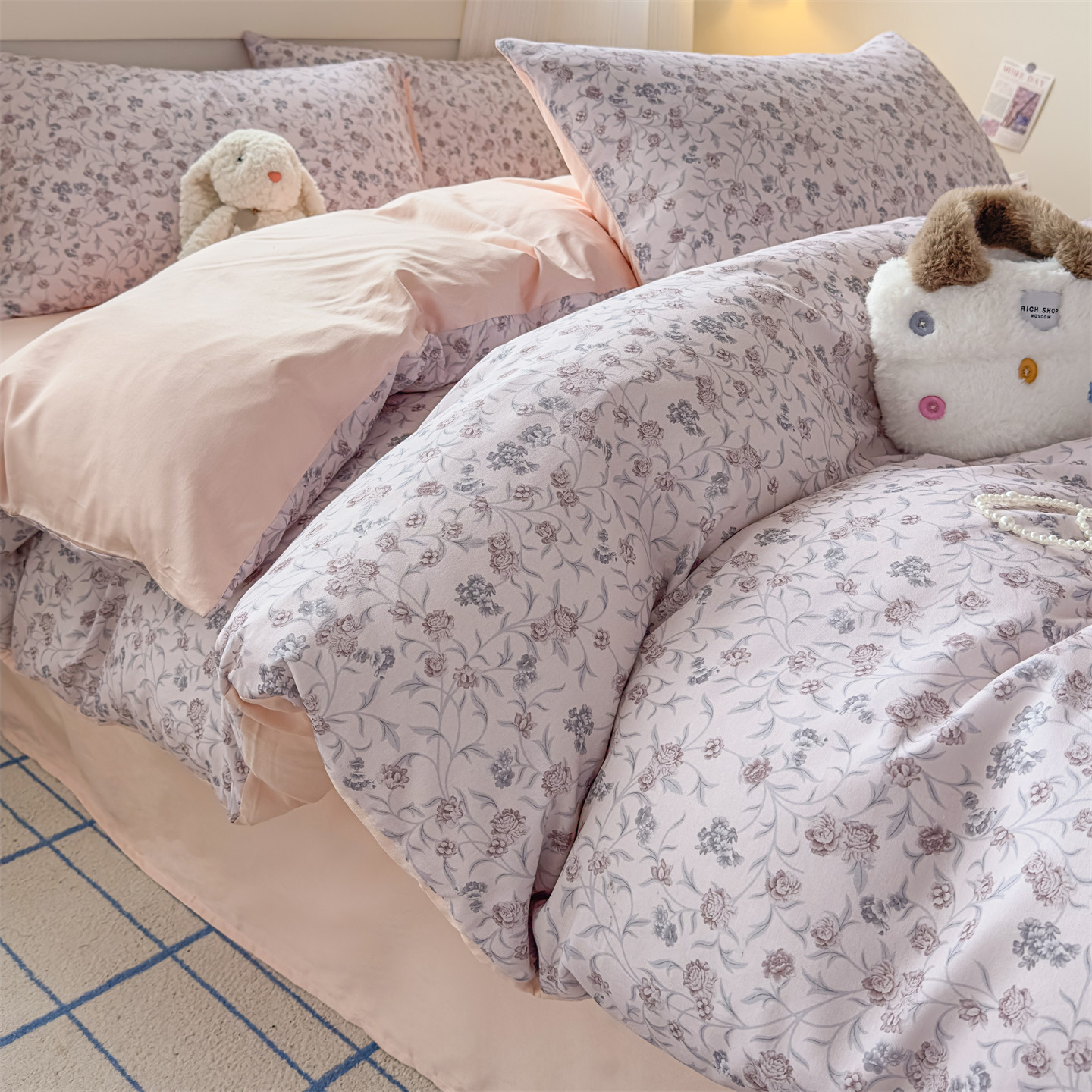 Cama de algodón 100% algodón puede dormir desnudo casa doble colcha cubierta de cuatro estaciones universal 2025 nuevo