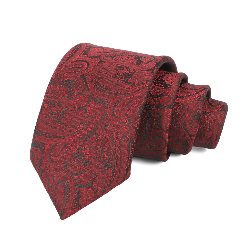 Corbata de hombre 8cm para hombre, bordado jacquard de alta calidad para hombre, corbata de negocios, corbata de seda de poliéster, fábrica al por mayor