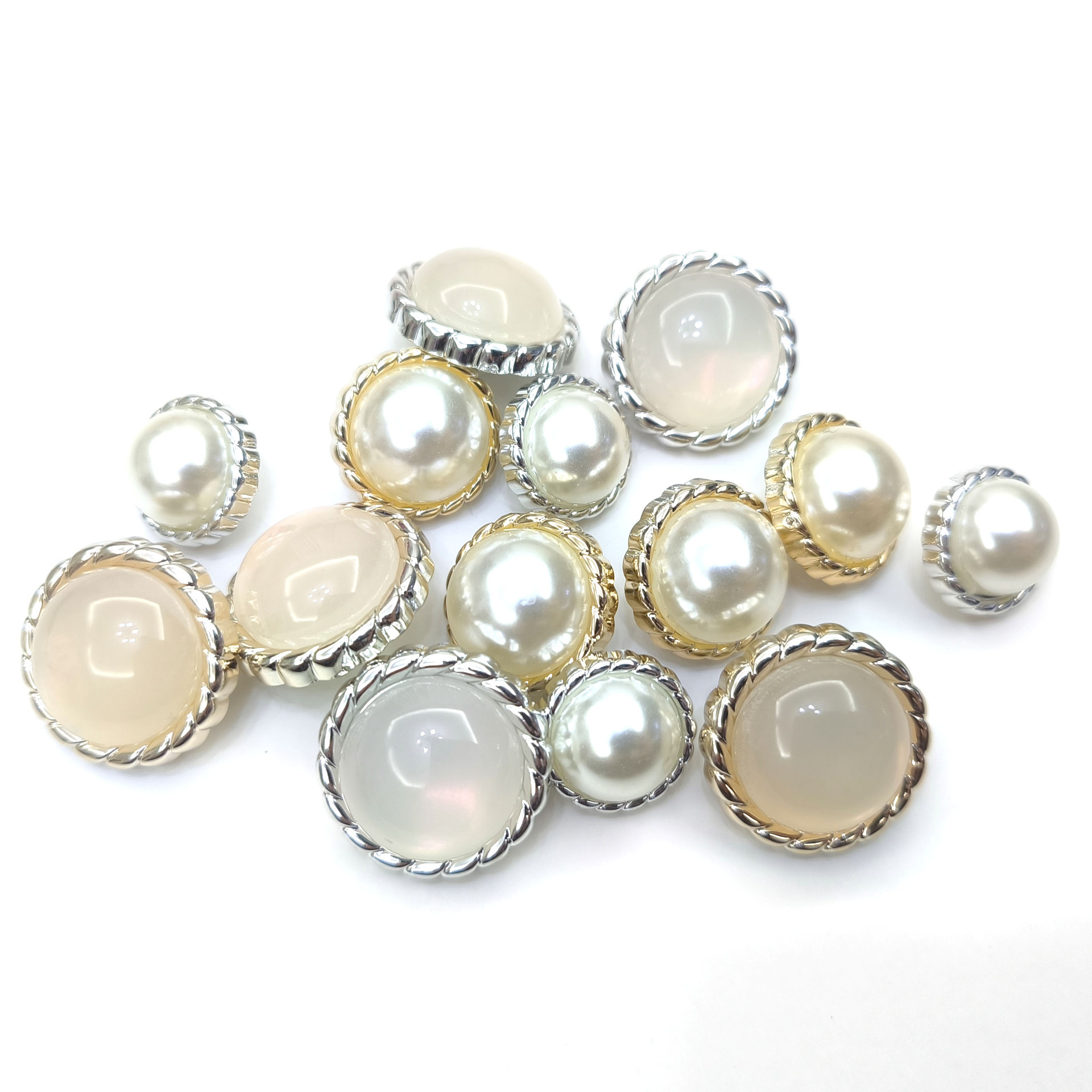 小香风高端大衣外套衬衫塑料精致猫眼高级感珠光皮草珍珠钮扣扣子