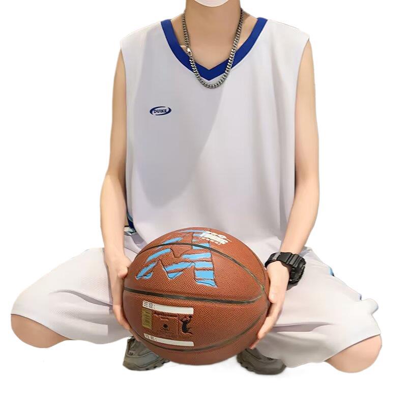 Basketball Sportswear suit Men's Hong Kong-style Thin Ice Silk Sleeveless Quick-drying 2025 New Youth Shorts Two-piece Set