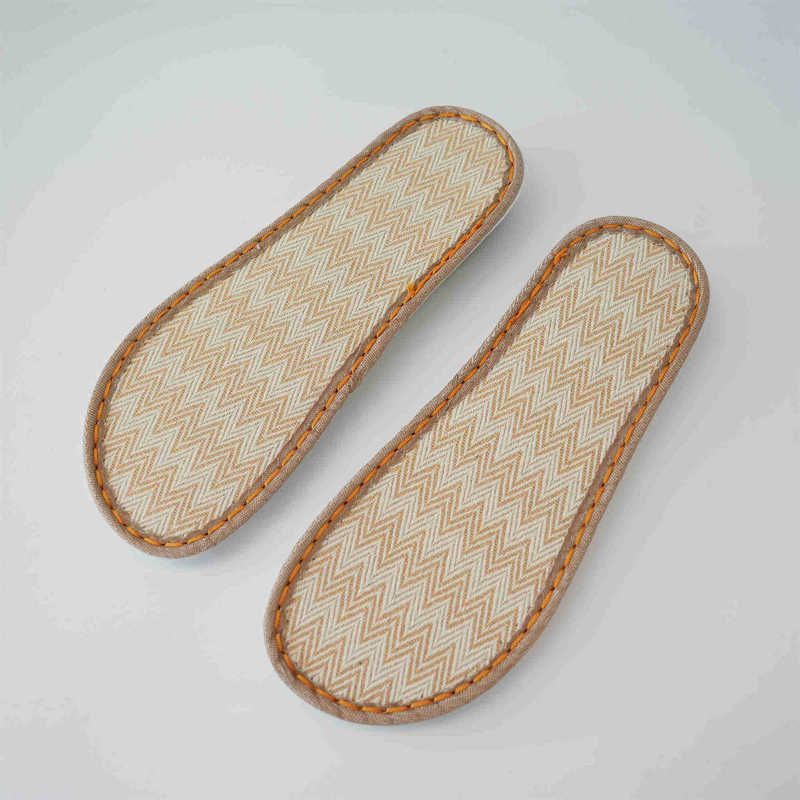 New wear-resistant white linen bottom Tengxin slippers beef tendon bottom breathable handmade sweat-absorbent non-slip sole