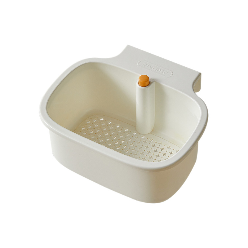 可挂式水槽沥水篮按压式多功能壁挂食物残渣过滤分离器清洗滤水篮|undefined