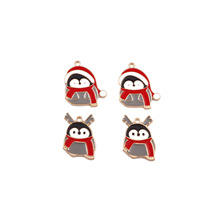 厂家直销 diy饰品滴油合金挂件韩国手链吊坠配件卡通圣诞可爱企鹅
