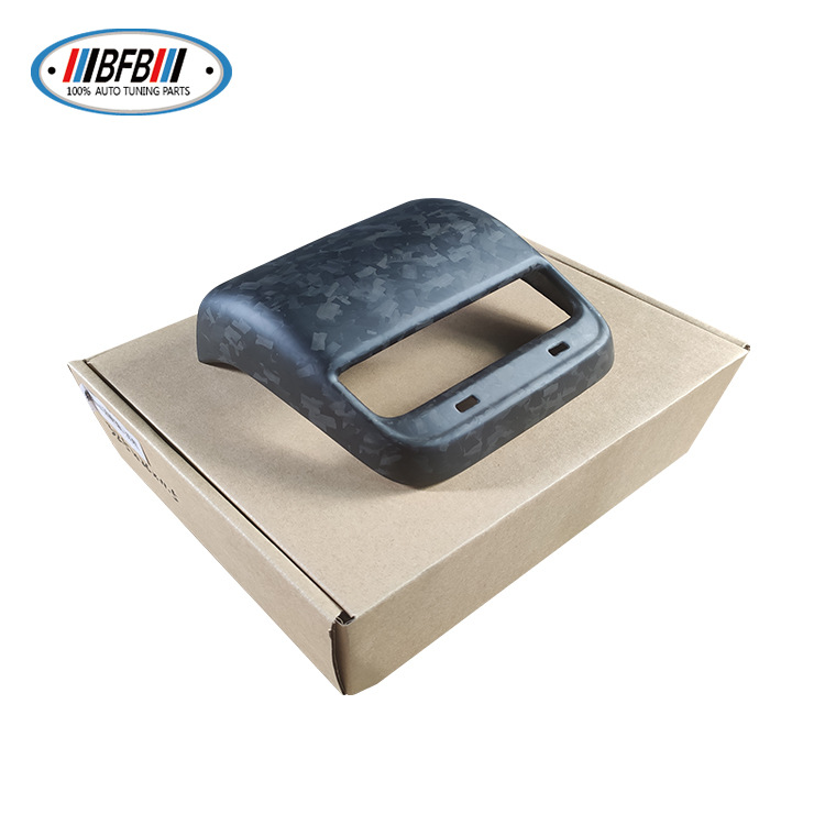 100% Real Carbon Fiber Rear Seat Air Vent Cover - For Tesla Model 3 Y - Marble Matte Air Vent Shell with Type-C Port