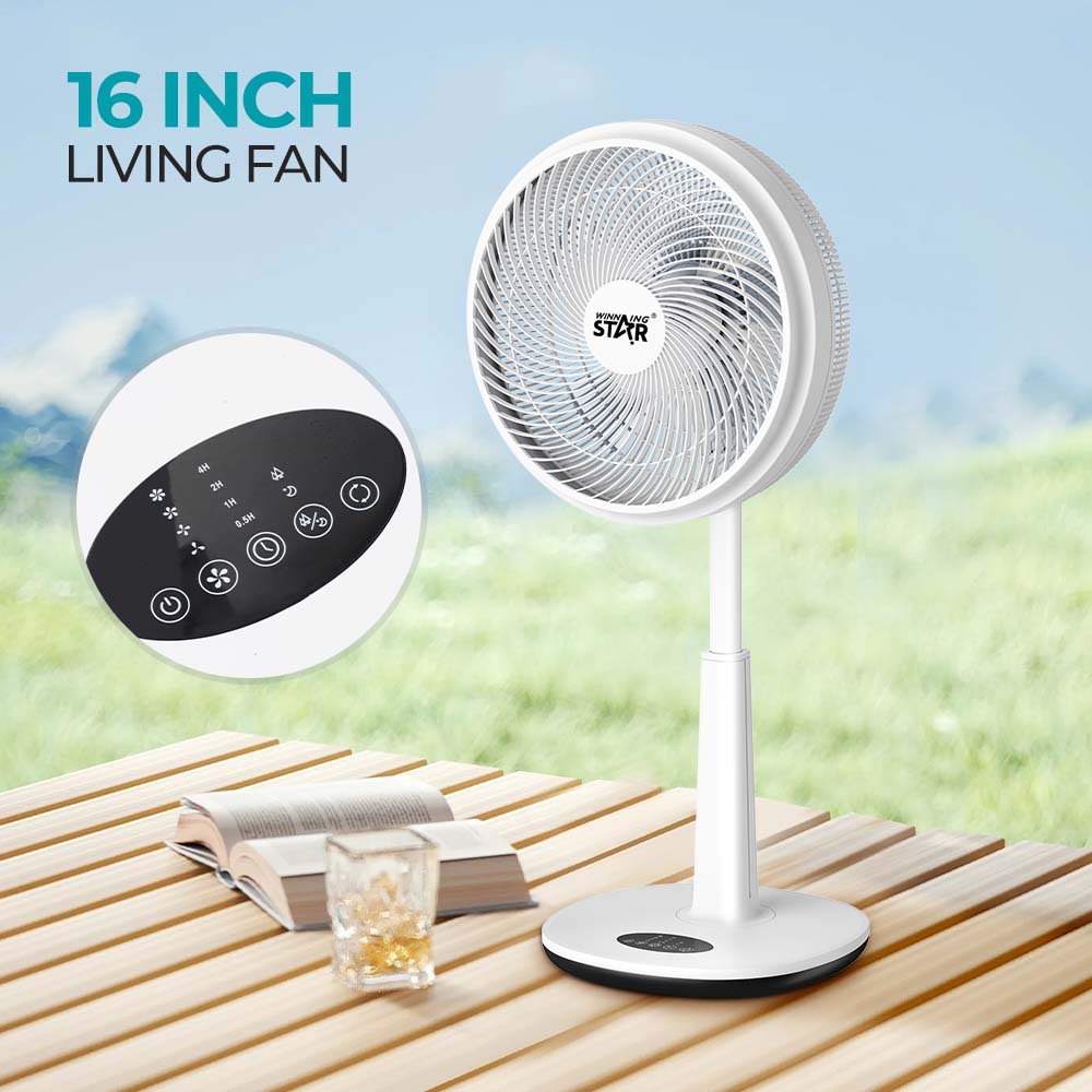 Winningstar transfronterizo exclusivamente para uso doméstico de 16 pulgadas 50W sacudiendo la cabeza, ventilador eléctrico de elevación de control remoto portátil de pie