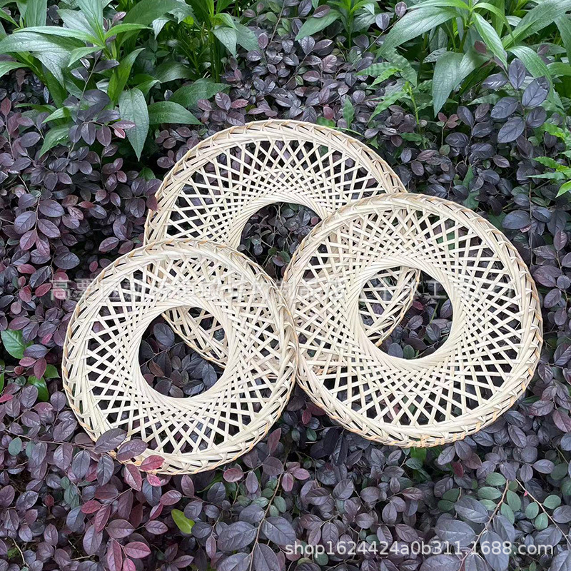 Bamboo trenzado sombrero redondo antiguo traje de artes marciales disparar artefactos de danza de alta calidad para hacer decoración de pintura de fondo