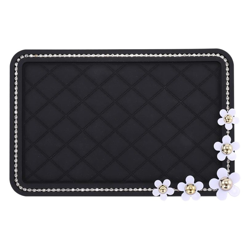 Car Anti-Slip Mat Ornaments Car Feather Mat Car Central Control Silicone Mat Car Decorative Diamond Mat Cross-Border New Product