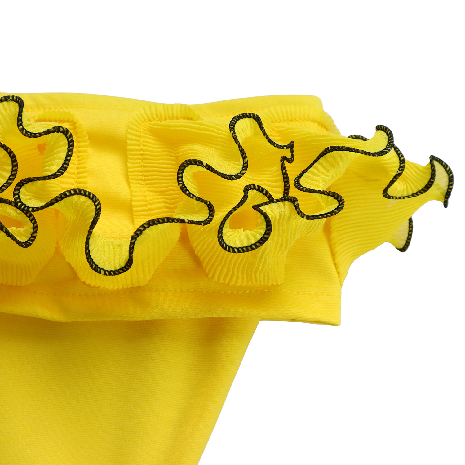 abbigliamento donna sexy attillato tinta unita monospalla arricciato spalle scoperte manica corta tuta commercio estero_voghion.com