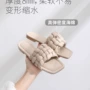 外穿平底法式海边凉拖