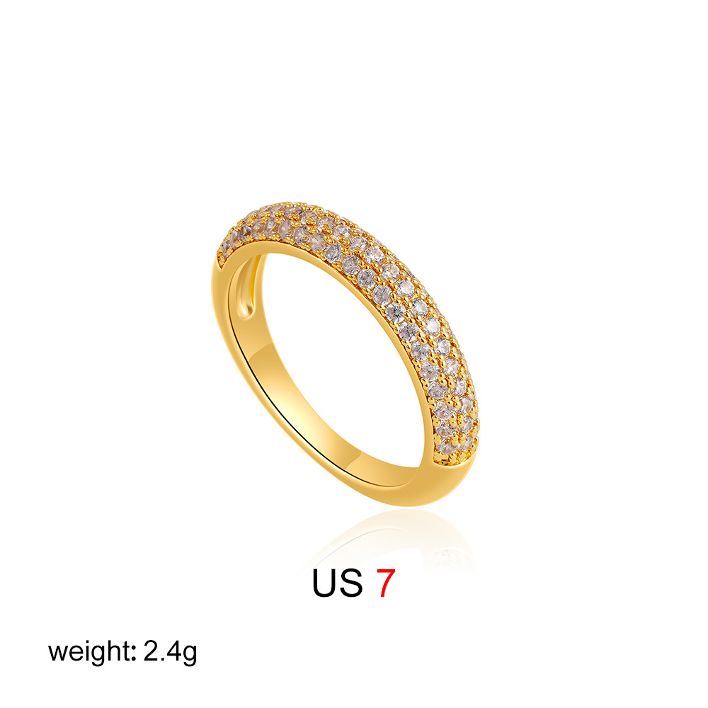 Rings Classification Wholesale Jewelry Classic Style Shiny Geometric Copper 18K Gold Plated Plating Rings