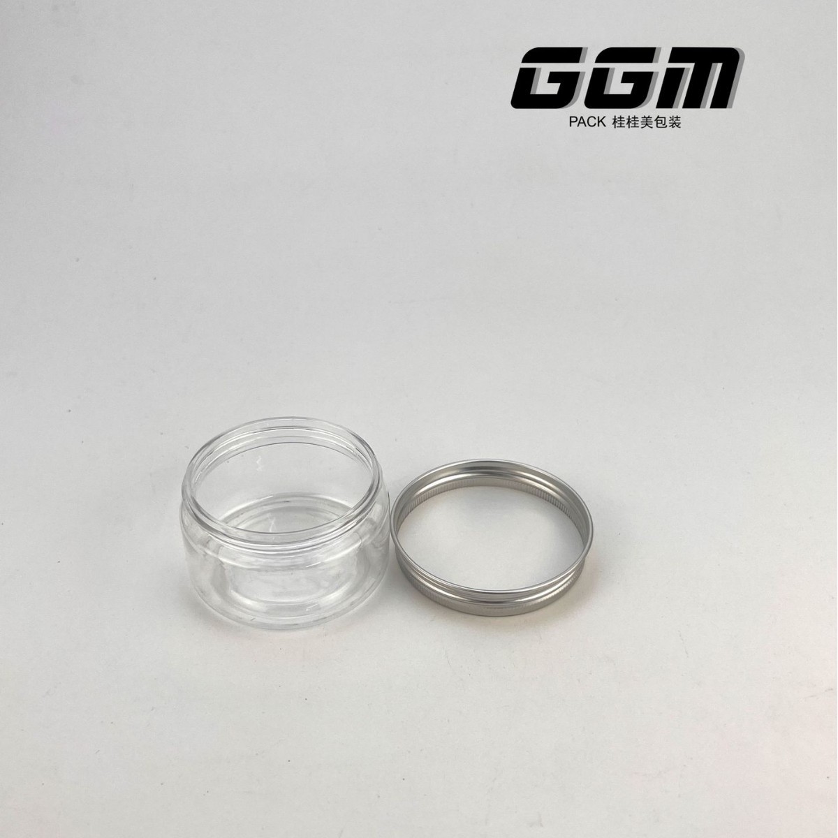 68牙100mlPET透明铝盖化妆品旅行装塑料罐子