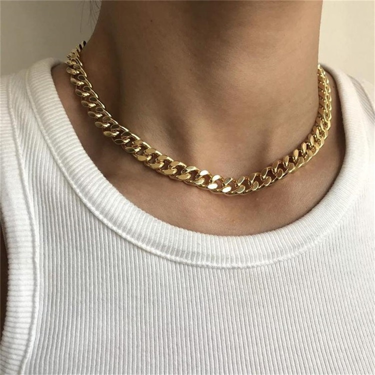 Stainless Steel 14K Gold Plated Fashion Plating U Shape Necklace display picture 7
