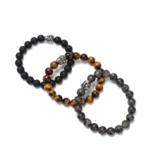 速売通は虎眼石亜光黒wish欧米アクセサリー笑顔仏10mm珠ブレスレットを販売している