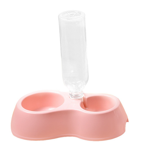 Sugar Color Automatic Feeder for Cats and Dogs, Universal Automatic Water Storage Cat Bowl, Food and Water Integrated, Anti-Flip Pet Dual Bowl