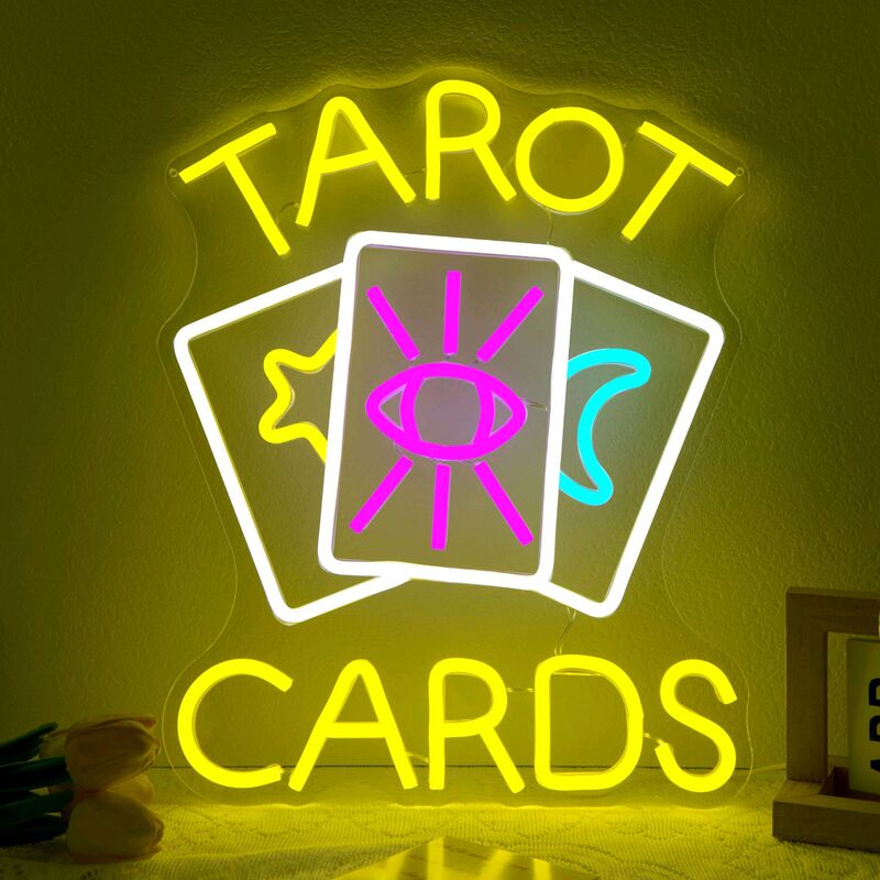 Amazon Cross-Border Led Neon Light Tarot Card Party Wall Decoration Light Art Creative Mysterious Atmosphere Colored Light