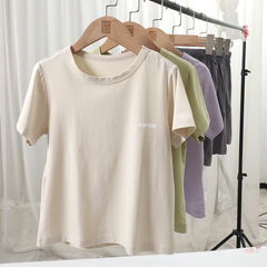 Children's summer short-sleeved set thin breathable short-sleeved T-shirt and shorts new cotton + Ucarsein parent-child home clothes