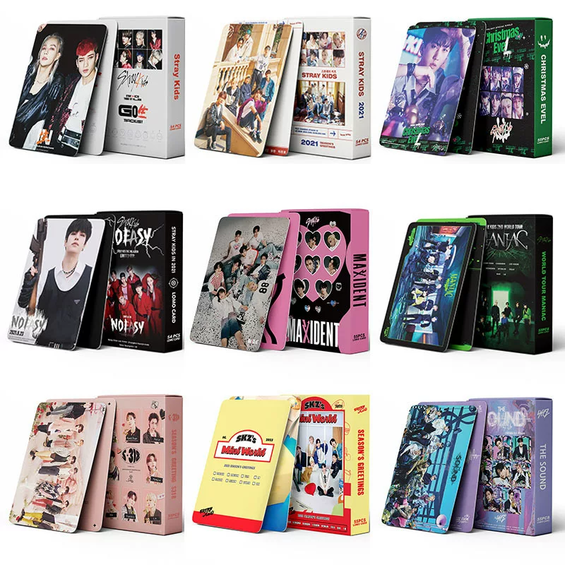 Специальное предложение: набор из 55 лотков с фотокартами MAXlDENT KPOP, периферия LOMO фотокарты