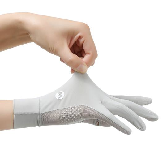 Summer Sunscreen Gloves Women's Ice Silk Gloves UV-resistant Breathable Lightweight Outdoor Driving Non-slip Thin Gloves for Men