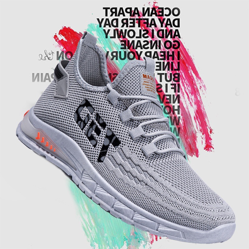 Breathable Men's Running Shoes Lightweight Mesh Trainers_voghion.com