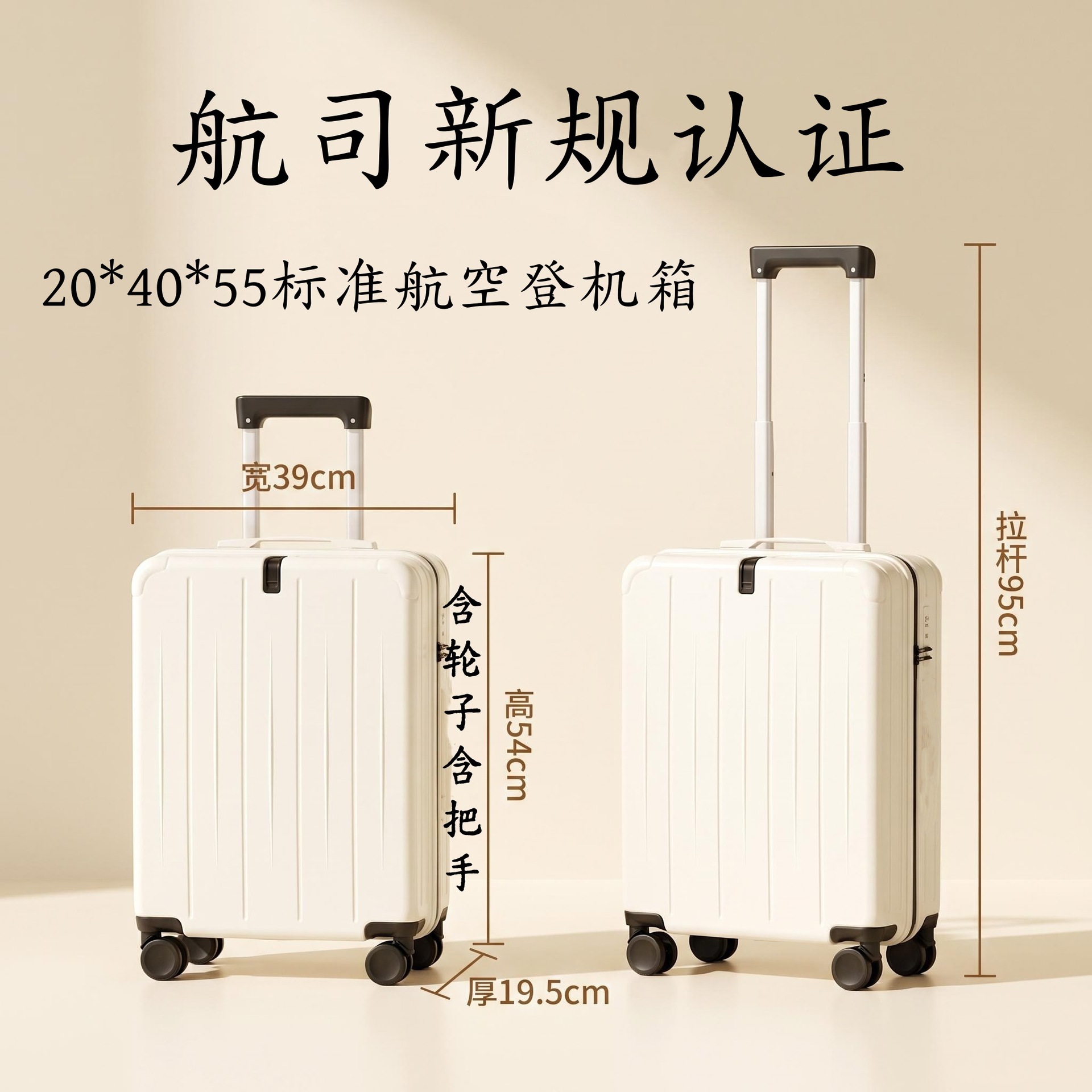 China Southern Airlines 204055 Standard-Bordgepäck Koffer Neu Fluggesellschaft-zertifiziert Ultraleicht Passwort Trolley Reisekoffer