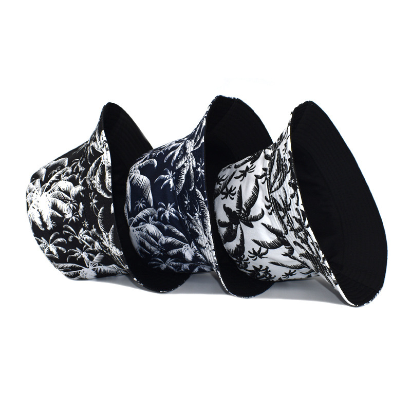 Casual, Travel, Beach Occasion Unisex Basic Tree Wide Eaves Bucket Hat
