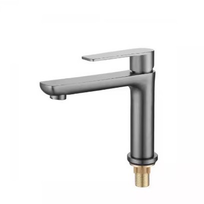 Mueble de baño de cobre dibujo pistola gris Cuenca del grifo Nordic simple luz de lujo estilo bajo encimera Cuenca caliente y fría grifo