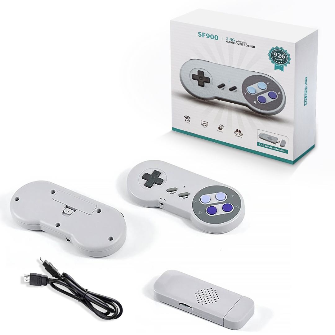 Consola de Juegos Retro Doble para TV Modelo SF900 con 5000 Juegos HDMI 1080p Inalámbrica de ABS image 1