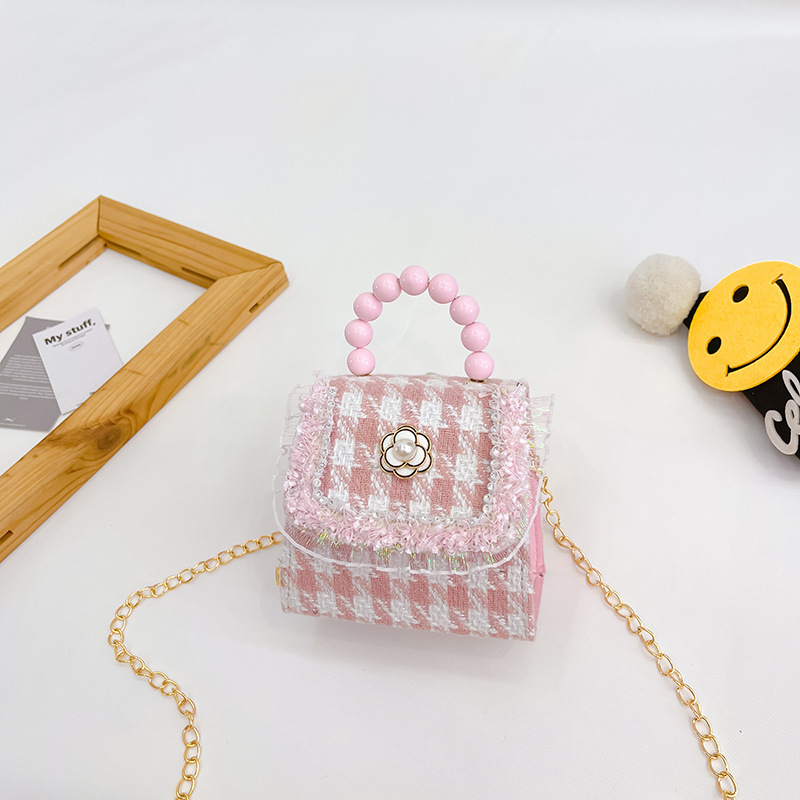 Bolso de los niños de otoño e invierno Nueva Moda Perla Chica bolsa de mensajero linda princesa niña bebé estilo Exterior cambio bolsa de accesorios