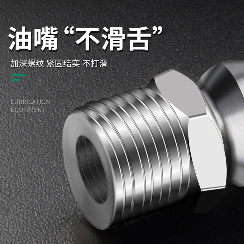 Boquilla de mantequilla de acero inoxidable 304 a través de la boquilla de inyección de aceite de rosca macho estándar nacional 45 grados M6M8M10M12