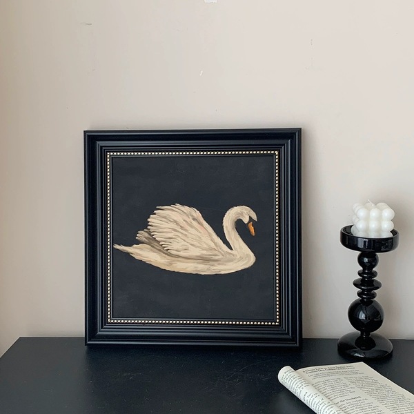 Retro black photo frame for bedroom