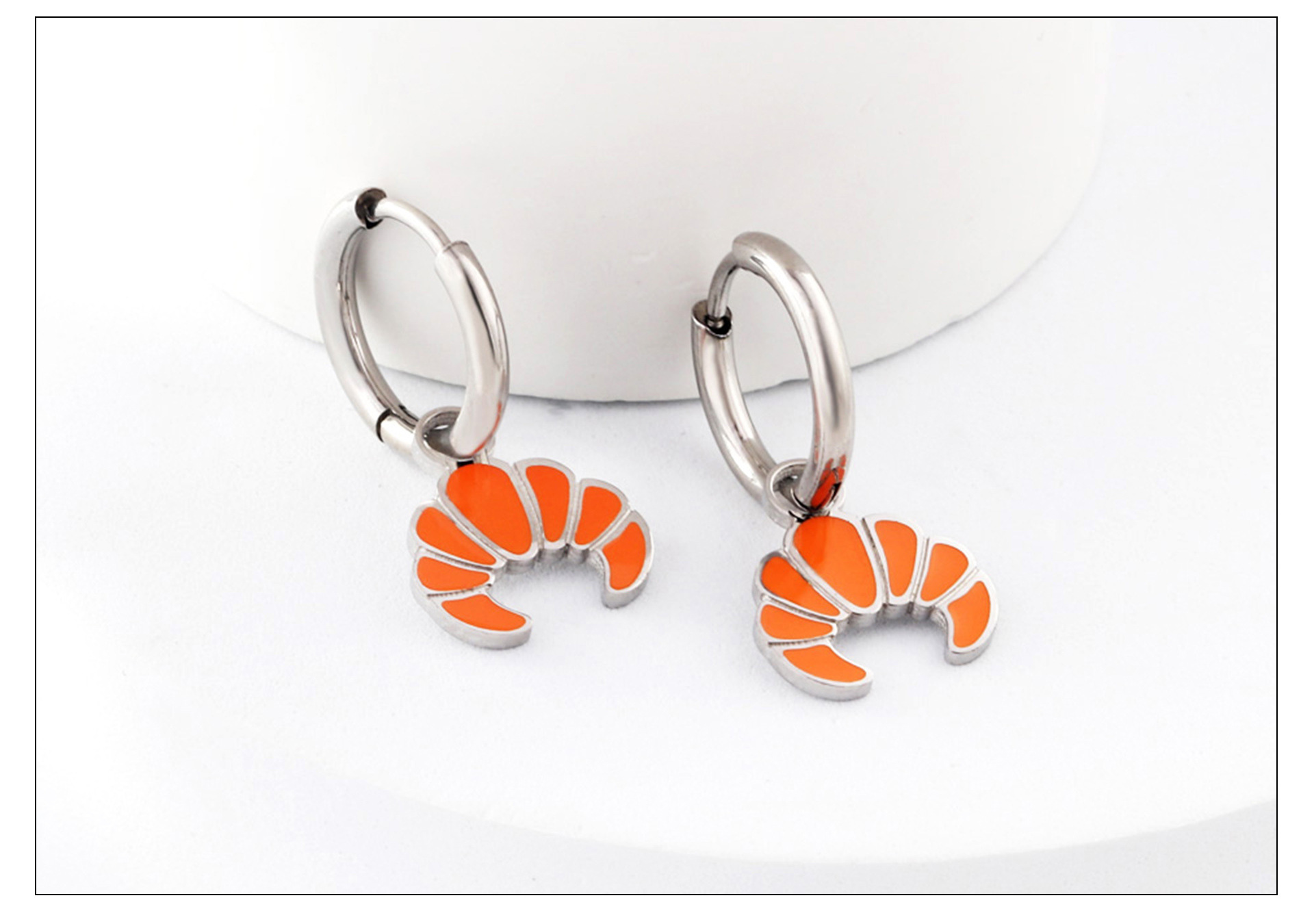 Fruit Pattern 1 Pair Sweet Simple Style Fruit Stainless Steel Fruit Plating Drop Earrings