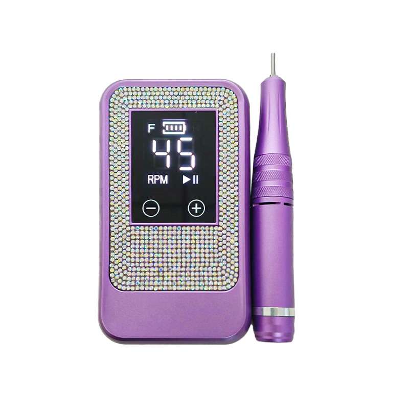 Explosión de perforación de esmalte de uñas tipo recargable portátil perforación de esmalte de uñas para eliminar la piel muerta máquina de amolación de uñas eléctrica