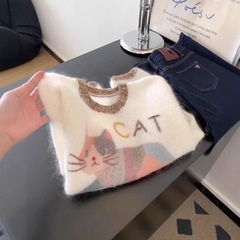 穿了不想脱!!超可爱小猫咪软糯毛衣2025秋季韩风显白长袖上衣女